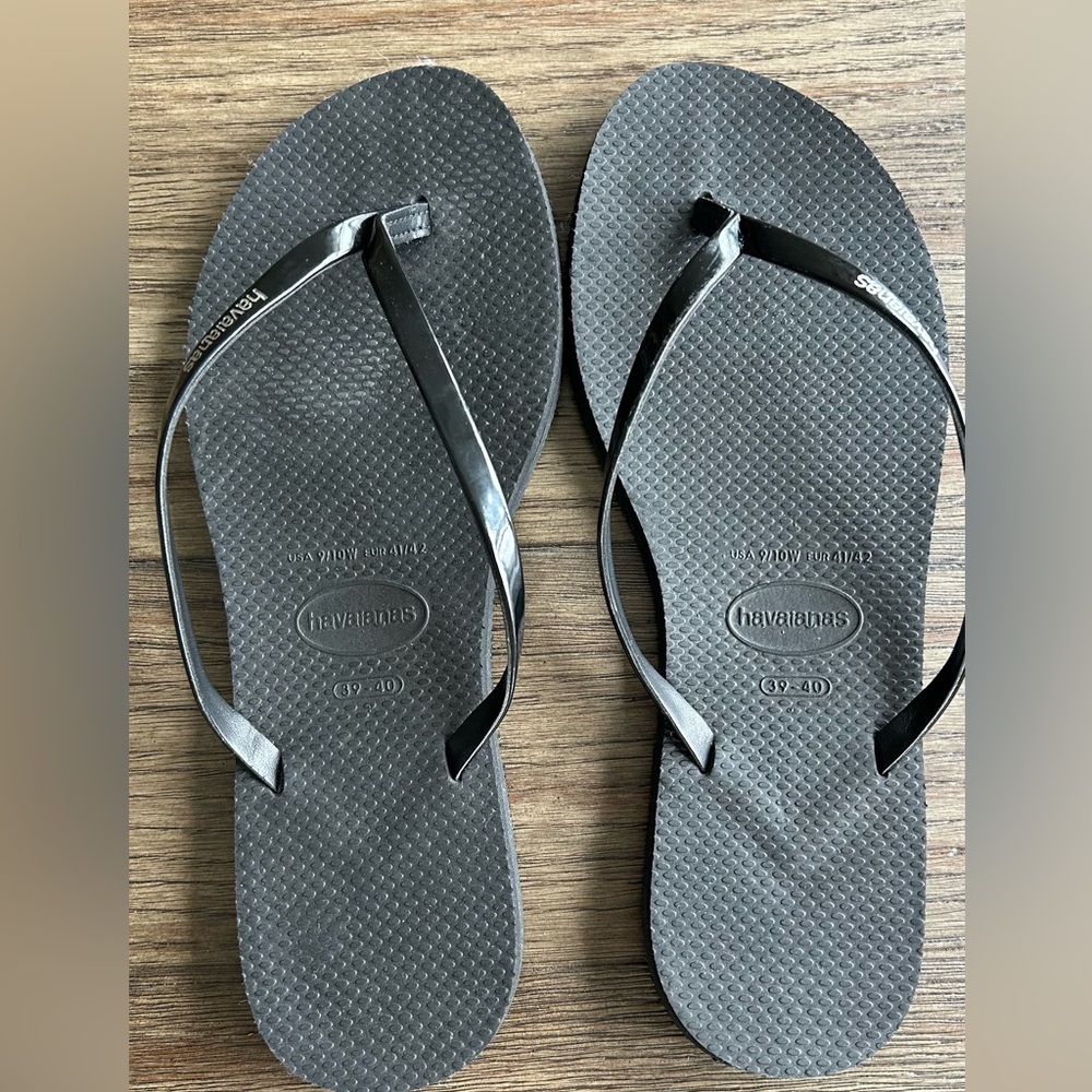 Havaianas Black Flip Flops